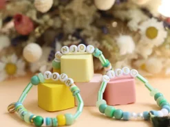 Perles lettres 3 mots pour bracelet à personnaliser - Enjoy, Your et Life