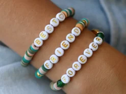 Perles lettres 3 mots pour bracelet à personnaliser - Best, Friend et Forever