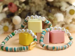 Perles lettres 3 mots pour bracelet à personnaliser - Best, Friend et Forever