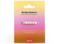 Perles lettres "Bisous" pour bracelet à personnaliser