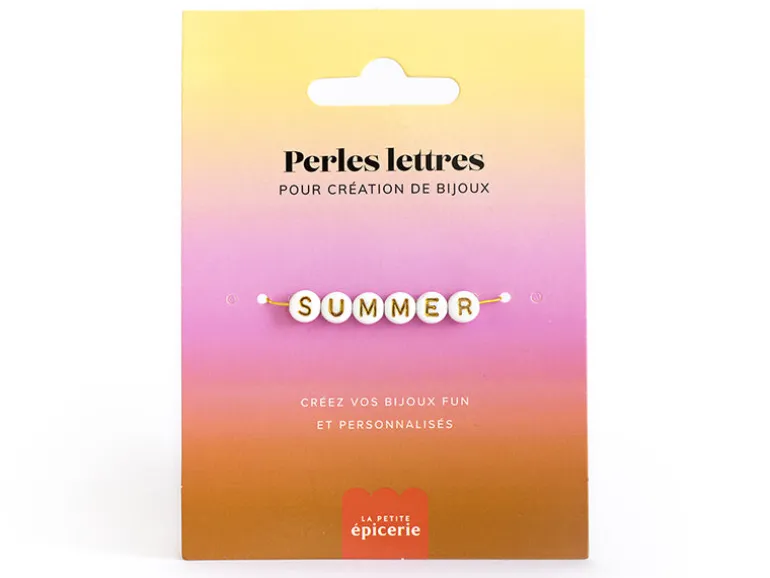 Perles lettres "Summer" pour bracelet à personnaliser