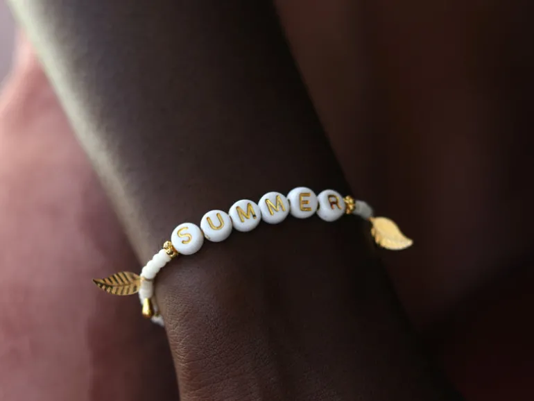 Perles lettres "Summer" pour bracelet à personnaliser