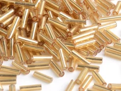 Perles tubes bugles - Doré - 6 mm - 10 g