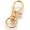Petit fermoir mousqueton pour bijoux de téléphone 30 x 11 mm - couleur or