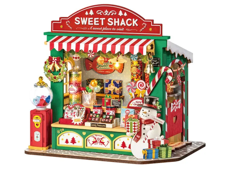 Pièce miniature - Stand de bonbons de Noël (Christmas Candy Stand) - Rolife
