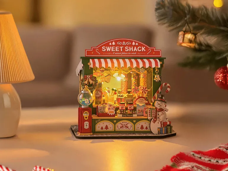 Pièce miniature - Stand de bonbons de Noël (Christmas Candy Stand) - Rolife