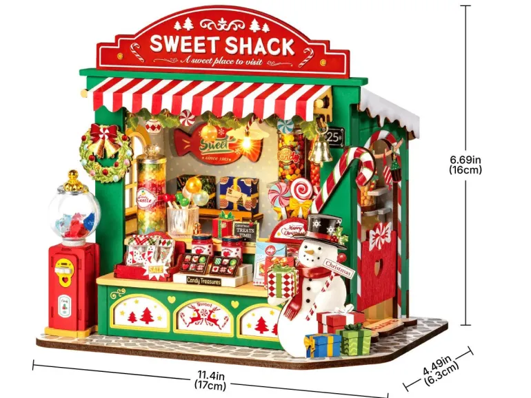 Pièce miniature - Stand de bonbons de Noël (Christmas Candy Stand) - Rolife
