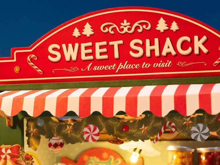 Pièce miniature - Stand de bonbons de Noël (Christmas Candy Stand) - Rolife