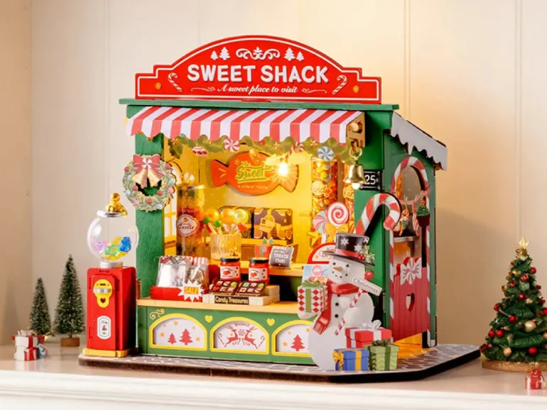 Pièce miniature - Stand de bonbons de Noël (Christmas Candy Stand) - Rolife