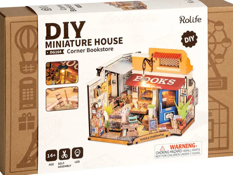 Pièce miniature Librairie du coin DIY - Rolife