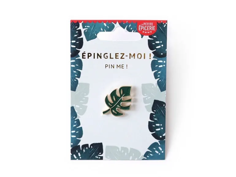 Pin's émaillé feuille de monstera