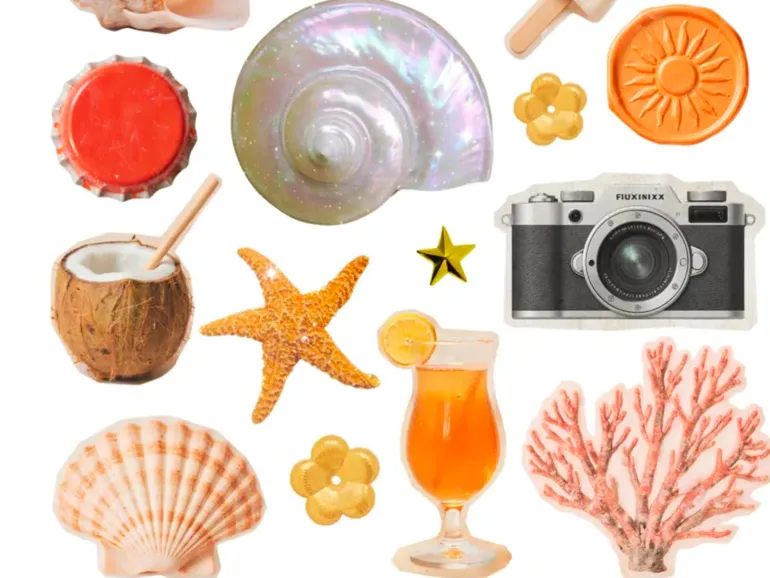 Planches d'autocollants - Jours de plage Peachy A6