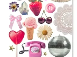 Planches d'autocollants - Petits trésors doux - Only Happy Things