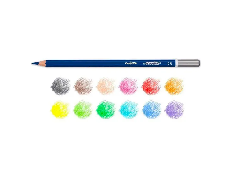 Pochette de 12 crayons de couleurs aquarelles - Carioca