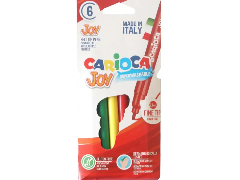 Pochette de 6 feutres ultra lavables - Carioca Joy