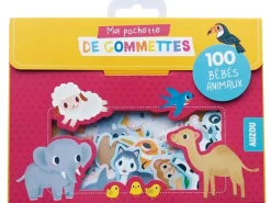 Pochette de 100 gommettes - Les bébés animaux