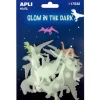 Pochette de 9 stickers dinosaures phosphorescents
