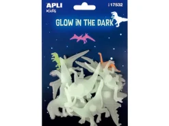 Pochette de 9 stickers dinosaures phosphorescents