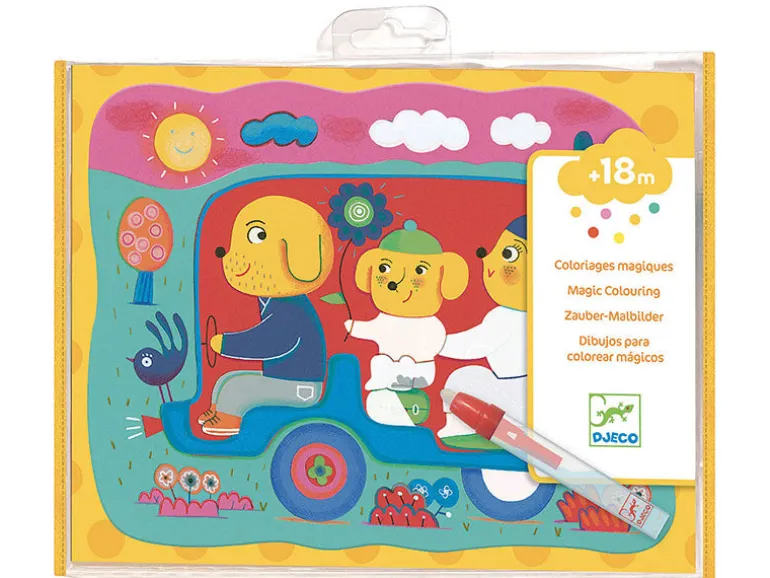 Pochette de coloriage des petits - coloriage magique - Caché en route