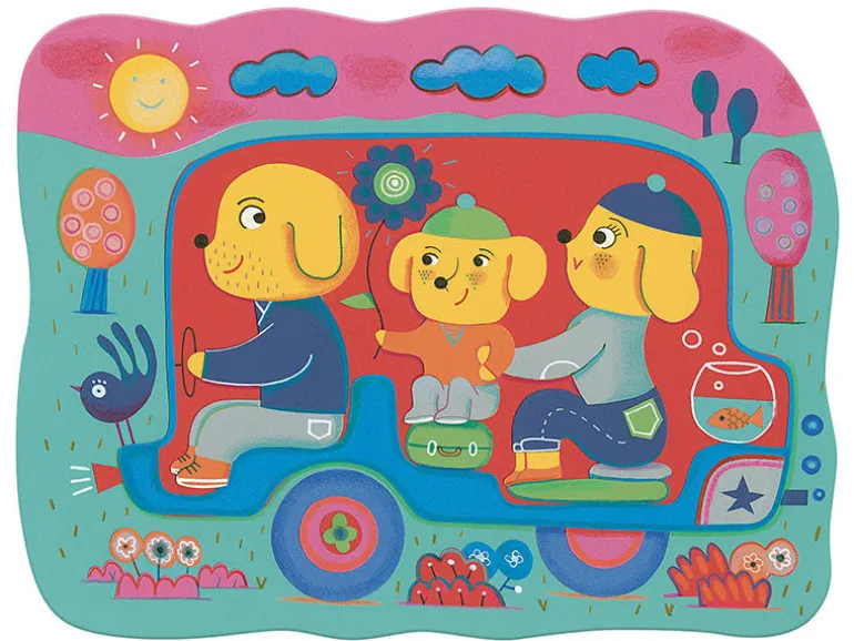 Pochette de coloriage des petits - coloriage magique - Caché en route