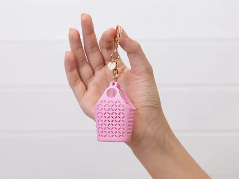 Porte-clef sac de plage rétro Rose Bubblegum - Sun Jellies