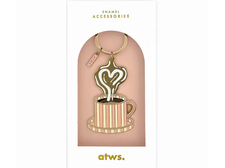 Porte-clés en émail - Coffee Reading - ATWS