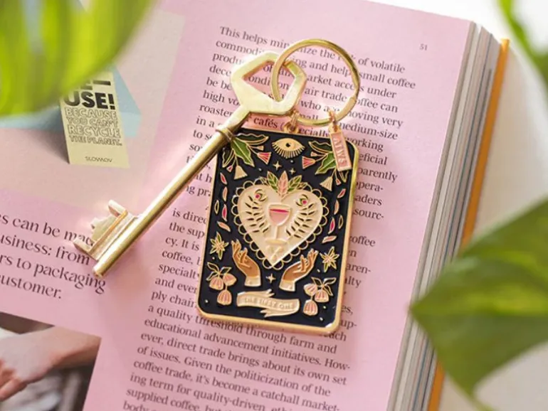 Porte-clés en émail Tarot Tipsy Card - ATWS