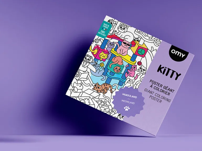 Poster à colorier - Kitty : le poster géant pour enfant