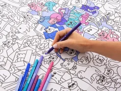 Poster à colorier - Kitty : le poster géant pour enfant