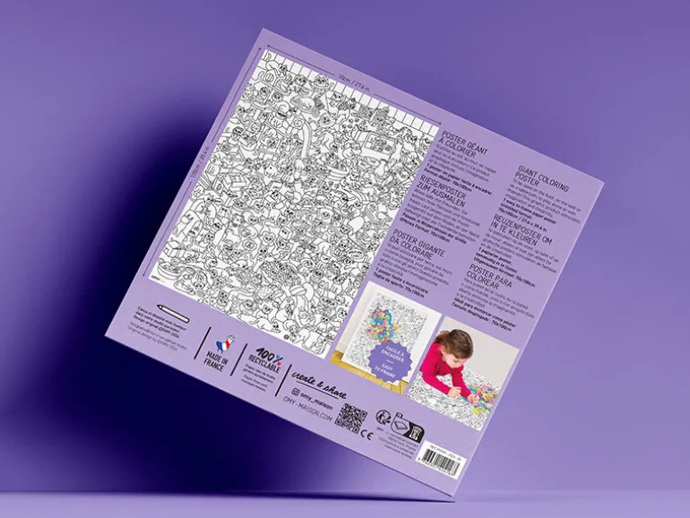 Poster à colorier - Kitty : le poster géant pour enfant