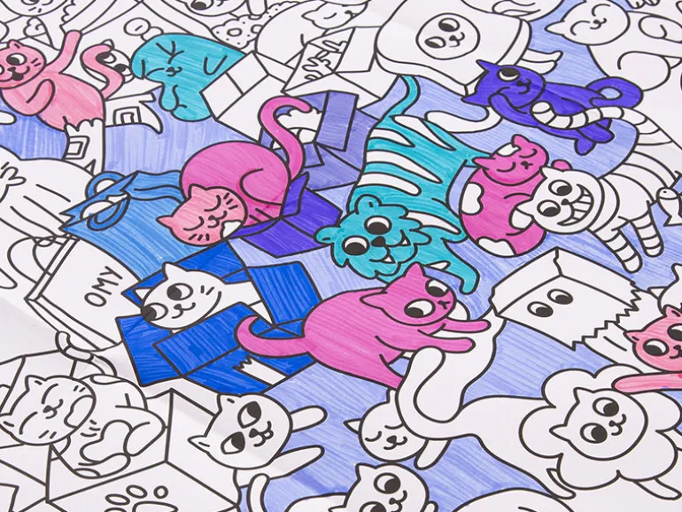 Poster à colorier - Kitty : le poster géant pour enfant