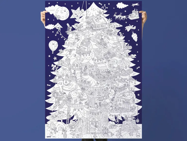 Poster géant à colorier - Magic Tree - Omy