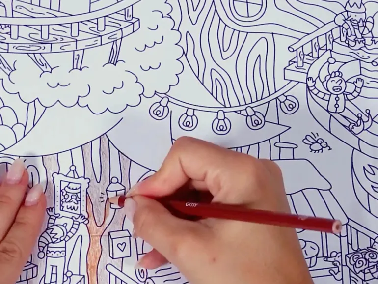Poster géant à colorier - Magic Tree - Omy