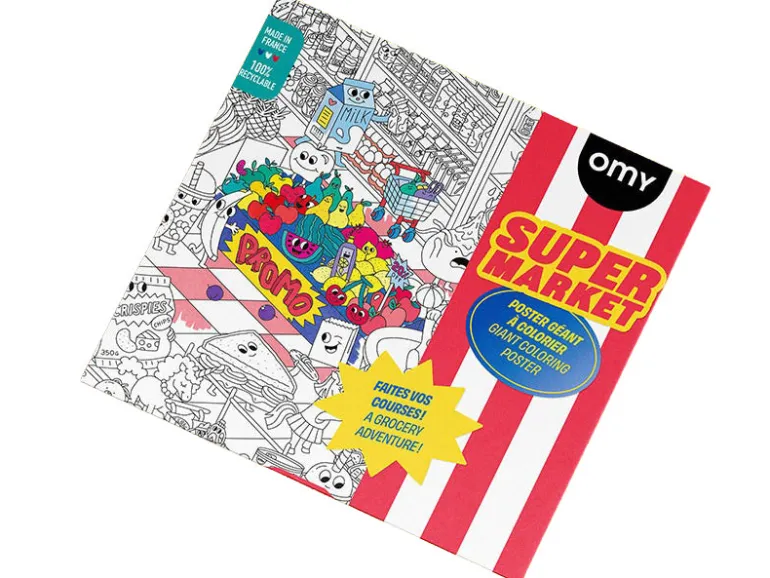 Poster géant à colorier - Super Market - Omy