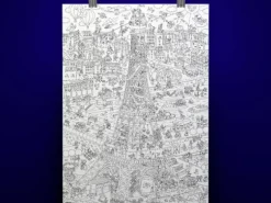 Poster géant à colorier - Tour Eiffel