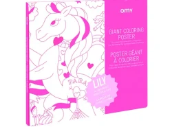 Poster géant en papier à colorier - LILY UNICORN - OMY