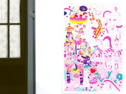 Poster géant en papier à colorier - LILY UNICORN - OMY