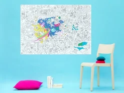 Poster géant en papier à colorier - COSMOS - OMY