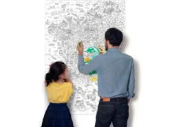 Poster géant en papier à colorier - France - OMY