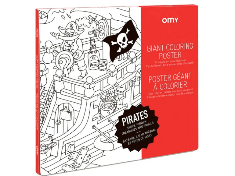 Poster géant en papier à colorier - PIRATES - OMY