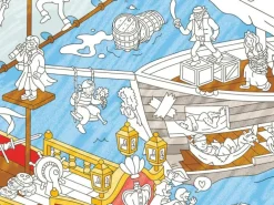 Poster géant en papier à colorier - PIRATES - OMY