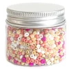 Pot de 60 grammes de perles de rocailles 3mm - nuances orangées