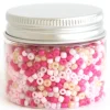Pot de 60 grammes de perles de rocailles 3mm - girl power