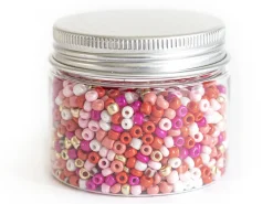 Pot de 60 grammes de perles de rocailles 3mm - girl power