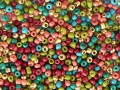 Pot de 60 grammes de perles de rocailles 3mm - mélange Dakar