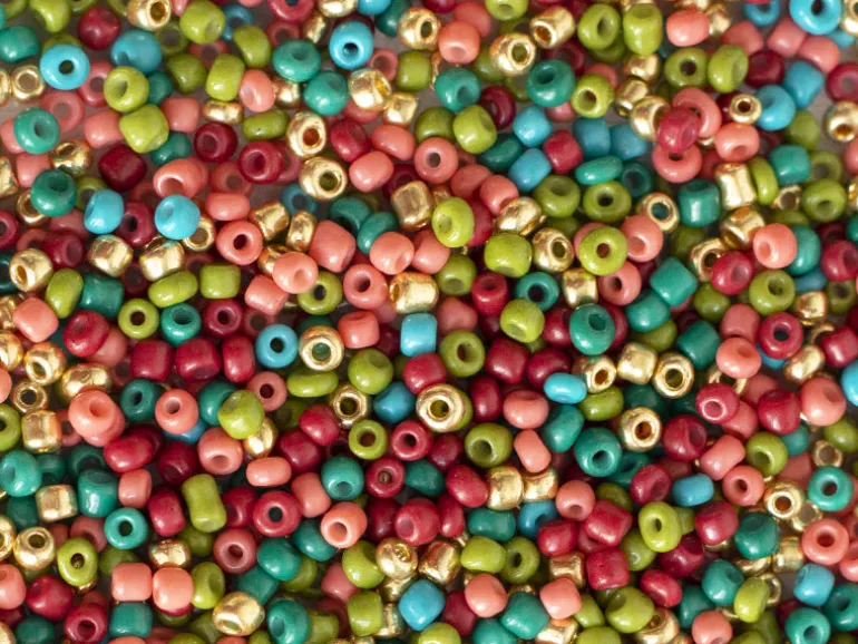 Pot de 60 grammes de perles de rocailles 3mm - mélange Dakar