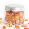 Pot de perles en plastique - nuances d'orange