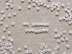 Pot perles lettres – Blanches
