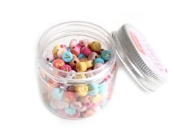 Pot perles lettres – Couleurs chaudes
