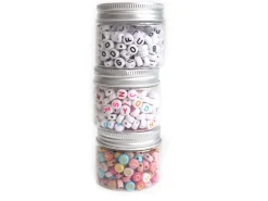 Pot perles lettres – Couleurs chaudes